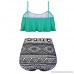 Ghazzi Women Teen Girls Falbala High Waisted Bikini Set Push-up Padded Swimsuit Swimwear Bathing Suits Mint Green B079L6HVHJ